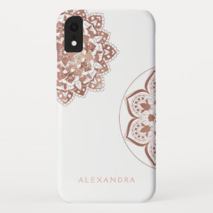 Rose Gold Foil Indian Mandala Monogram Name Case-Mate iPhone Case