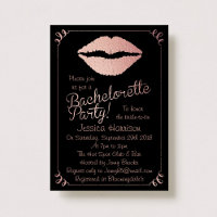 Rose Gold Foil Lips Bachelorette Party