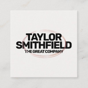 Rose Gold Foil Minimal Square Business Card