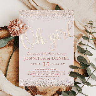 Rose Gold Foil Oh Girl Confetti Elegance