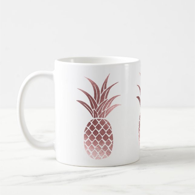 Rose Gold Foil Pineapple Mug (Left)