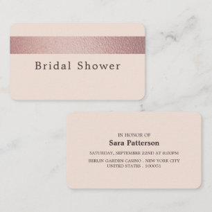 Rose Gold Foil Stripe, Bridal Shower Invitation