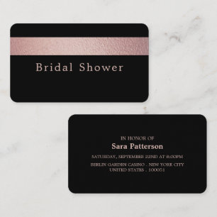 Rose Gold Foil Stripe, Bridal Shower Invitation
