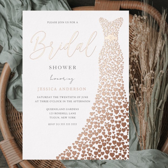 Rose Gold Foil Wedding Dress Bridal Shower (Creator Uploaded)