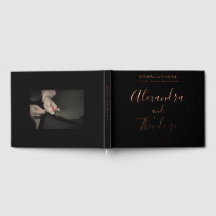 Rose Gold Foil Wedding Guestbook Personalised