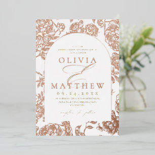 Rose Gold French Toile Wedding