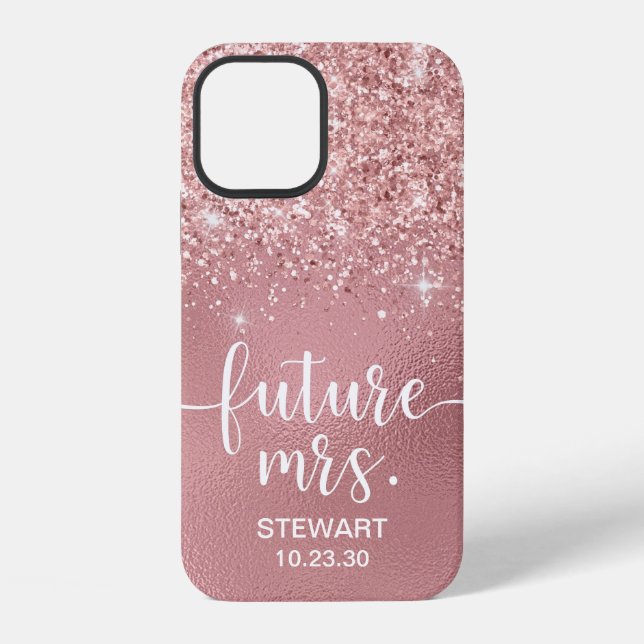 Rose Gold Future Mrs Glitter Case-Mate iPhone Case (Back)