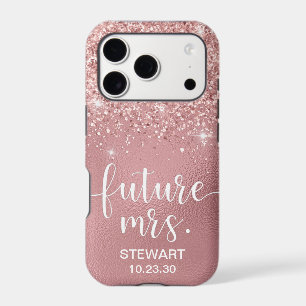 Rose Gold Future Mrs Glitter Case-Mate iPhone Case
