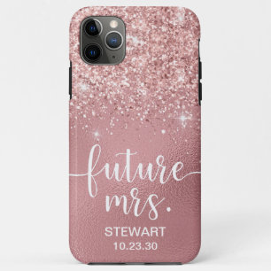 Rose Gold Future Mrs Glitter Case-Mate iPhone Case