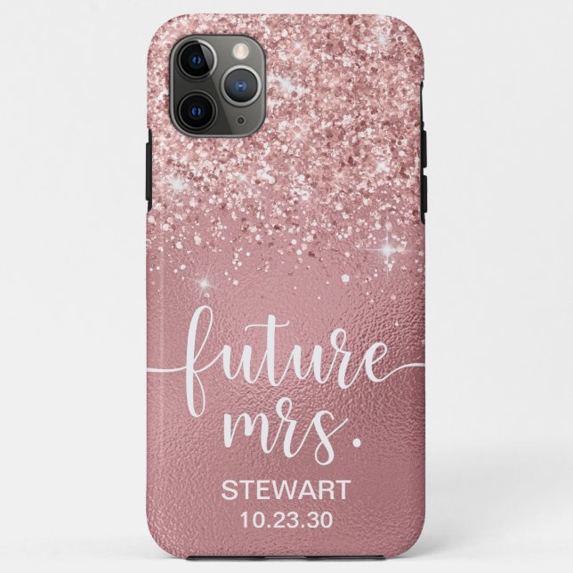 Rose Gold Future Mrs Glitter Case-Mate iPhone Case (Back)