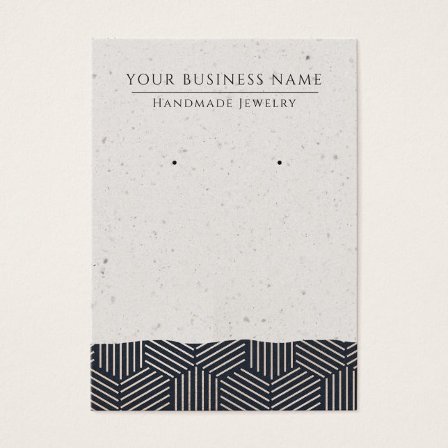 Rose Gold Geometric Modern Earring Display Cards (Front)