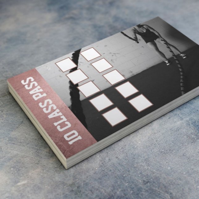Rose Gold Girl Fitness 10 Class Pass Loyalty Card (Creator Uploaded)