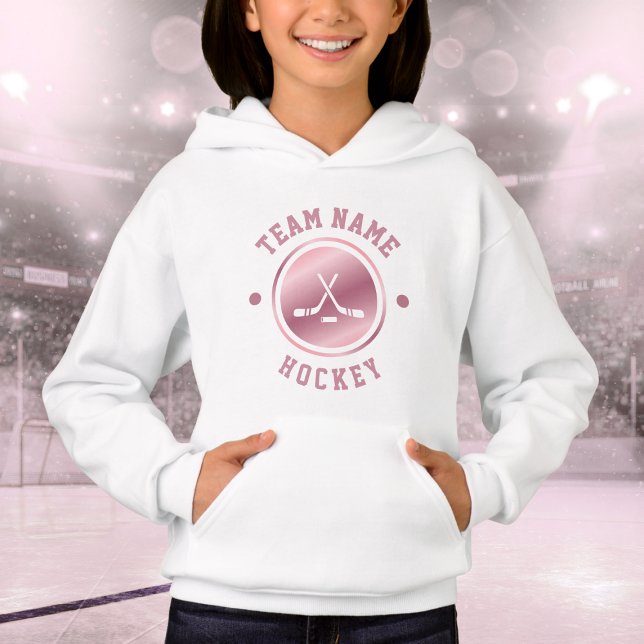 Rose Gold Girls Hockey Team Name & Number Cute (Creator Uploaded)