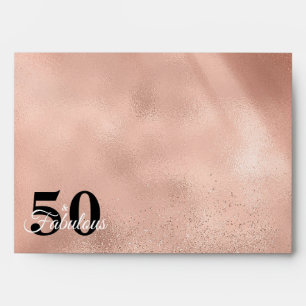 Rose Gold Glam 50 and Fabulous Birthday Envelope