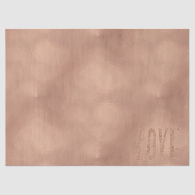 Rose Gold Glam Love Tissue Paper (Front)
