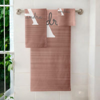 Rose Gold Glam Metallic Monogram