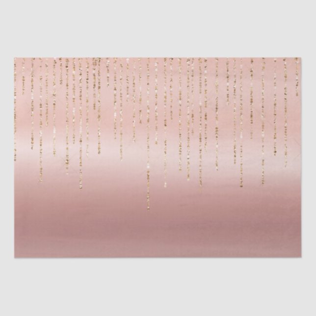 Rose Gold Glam Strings Tissue Paper (Front)