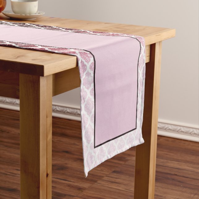 Rose gold glitter and lace medium table runner (In Situ)