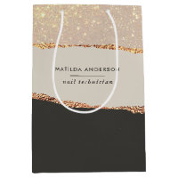 Rose gold glitter black modern elegant budget
