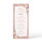 Rose Gold Glitter Blush Pink Floral Wedding Menu