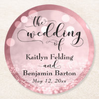 Rose Gold Glitter Bokeh & Typography Souvenir