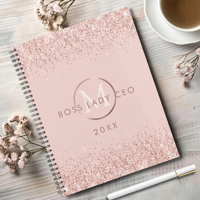 Rose Gold Glitter Boss Lady CEO Blush Pink Planner (Rose Gold Glitter Boss Lady CEO Blush Pink Annual Planner)