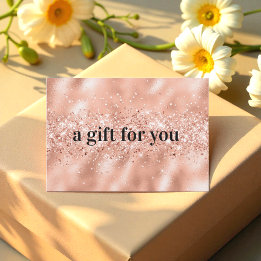 Rose Gold Glitter Business Gift Certificate