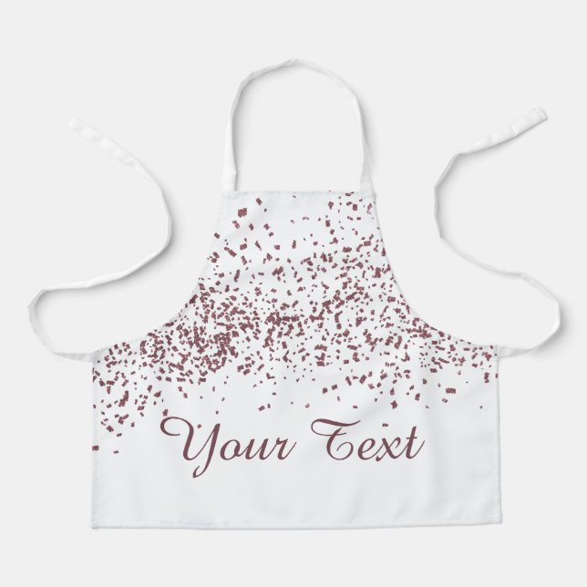 Rose Gold glitter confetti Apron (Front)