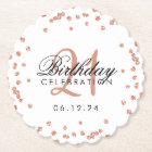 Rose Gold Glitter Confetti White 21st Birthday