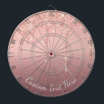Rose Gold Glitter Dart Board with Custom Text<br><div class="desc">Personalised Dartboards with Custom Text Rose Gold Blush Glitter Sparkle Drips Wedding or Party Supplies / Gift - Add Your Unique Text / Name or Remove Text - Make Your Special Dart Board Gift - Resize and move or remove and add text / elements with Customisation tool. Choose fonts /...</div>