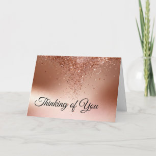 Rose Gold Glitter Drip Sympathy Card