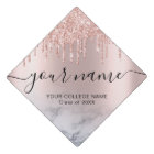 Rose Gold Glitter Drips Elegant Chic Typography