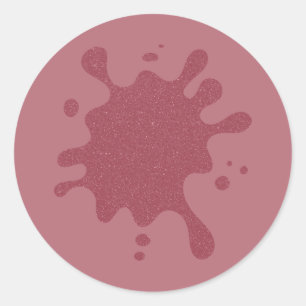 Rose Gold Glitter Drop Sticker – Customisable