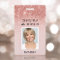 Rose Gold Glitter Employee  - Name Photo Corporate