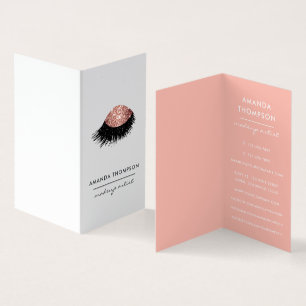 Rose Gold Glitter Eye Business Card