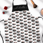Rose Gold Glitter Eyelashes Personalised Salon Apron<br><div class="desc">Rose Gold Glitter Drips Personalised Salon Apron</div>