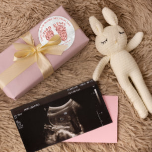 Rose Gold Glitter Feet Baby Shower Favour ThankGra Classic Round Sticker