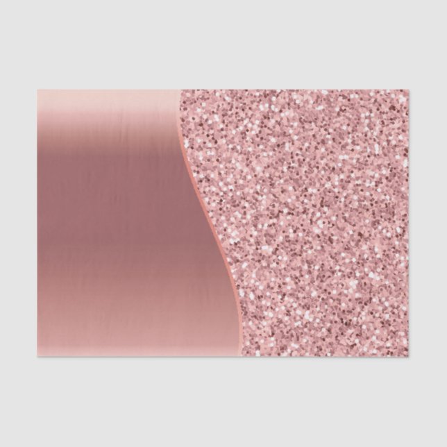 Rose Gold Glitter Foil Tissue Paper (Front)