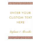 Rose Gold Glitter & Gold Custom Text Signs