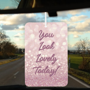 Rose Gold Glitter Inspirational Air Freshener