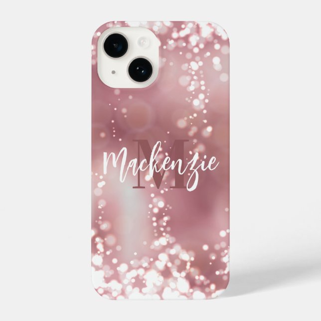 Rose Gold Glitter iPhone Case (Back)