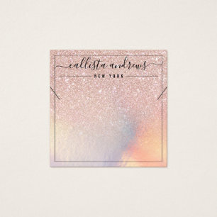 Rose Gold Glitter Iridescent Necklace Display Card