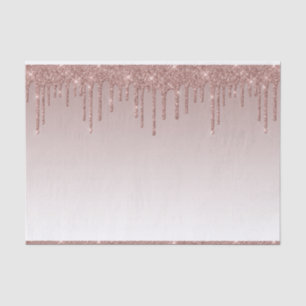 Rose Gold Glitter Liquid Drips Tissue Paper