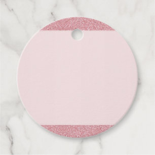 Rose Gold Glitter Look Blank Template Elegant Favour Tags