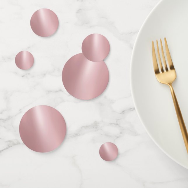 Rose Gold Glitter Look Elegant Blank Template Confetti (Group)