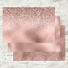 Rose Gold Glitter look Faux Foil Print