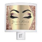 Rose Gold Glitter Makeup Artist Lashes Champaigne