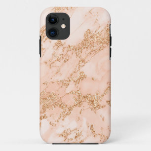 Rose gold glitter marble abstract Case-Mate iPhone case