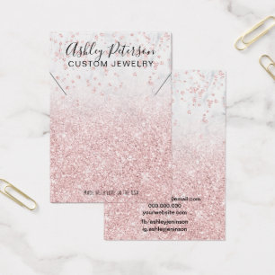 rose gold glitter marble chic necklace display