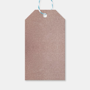 Rose Gold Glitter Metallic Pretty Girly Sparkly Gift Tags